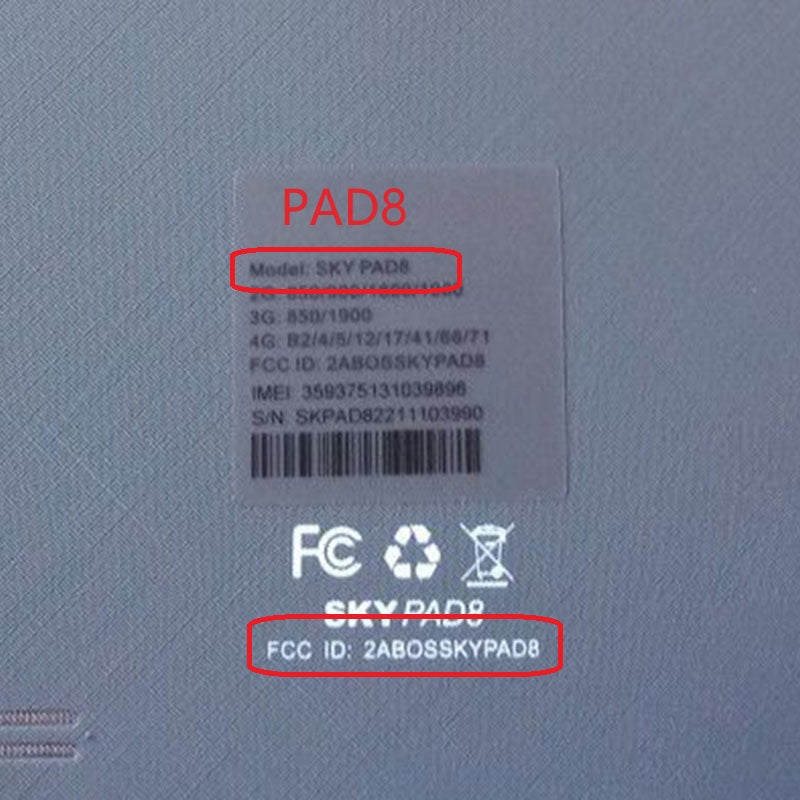 8" LCD Display Screen for Sky Devices SKY PAD8