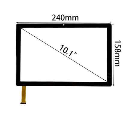Front view of 10.1" touch screen digitizer for Doogee U9