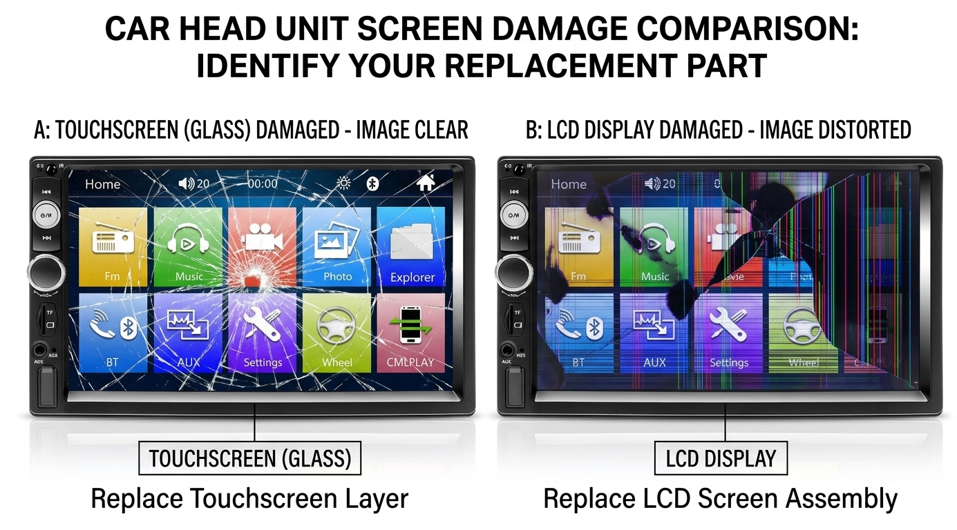 For Sony XAV-712BT Car Radio 6.95" Touch Screen Digitizer Glass Panel