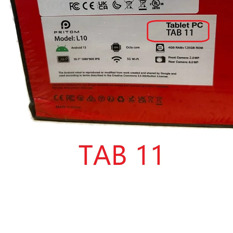 10.1" Touch Screen Digitizer for Pritom Tronpad Tab11