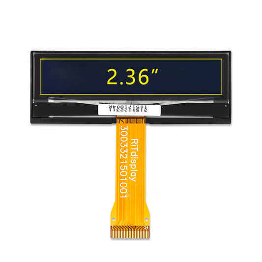 Front view of 2.36" yellow light OLED display screen for ALPINE EZI-DAB