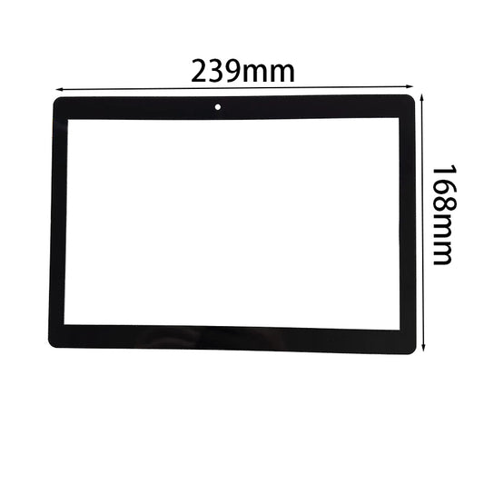 Front view of 10.1 inch replacement touch screen digitizer glass for Contixo K102 tablet