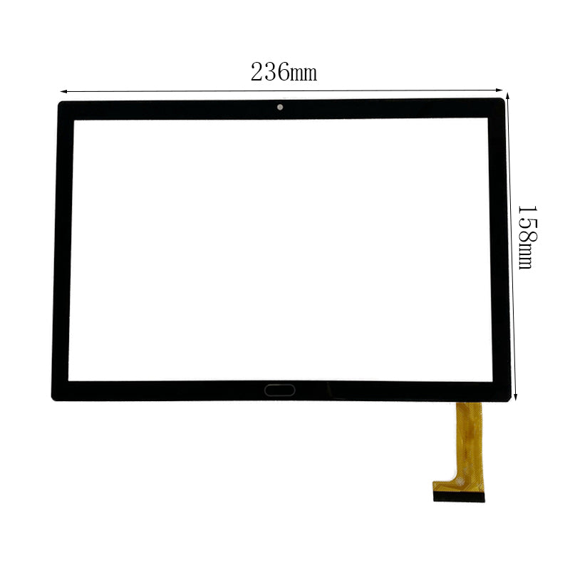 Front view of 10.1" touch screen digitizer for Semeakoko M-F1010